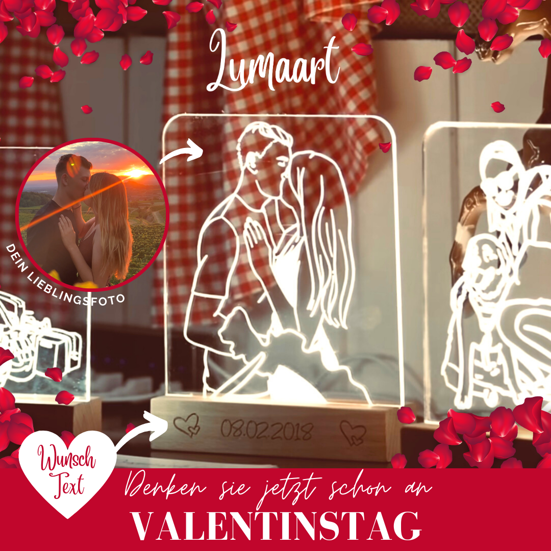 Personalisiertes Nachtlicht mit eigenem Bild und Gravur