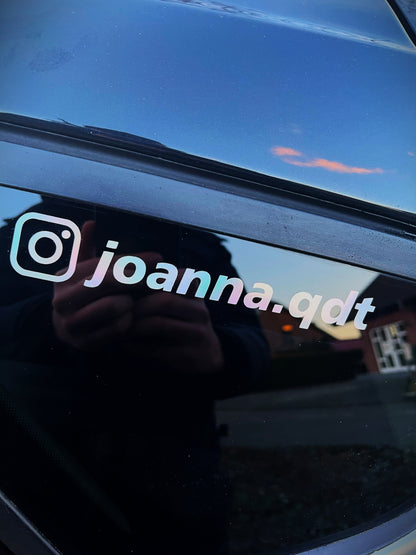 Instagram Sticker mit Deinem Namen | Autosticker